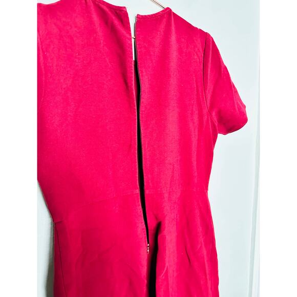 SHOSHANNA Maroon Red Stretch Sheath Form Fitting Ralph Mini Dress Size 10 - Picture 8 of 9